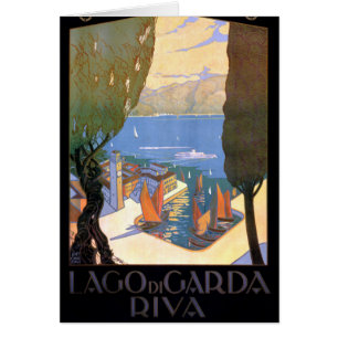 Lago di Garda Lake Garda Vintage Poster teruggezet