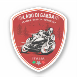 lago di garda - meer garda : italiaanse alps moto sticker