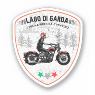 lago di garda - meer garda : italiaanse alps moto sticker
