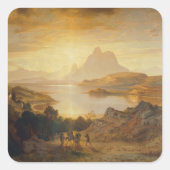 Lago di Lugano - Albert Zimmermann Vierkante Sticker (Voorkant)