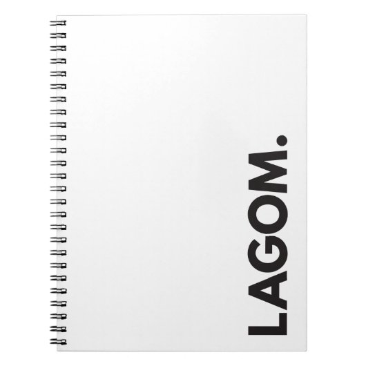LAGOM. Carnet (Devant)