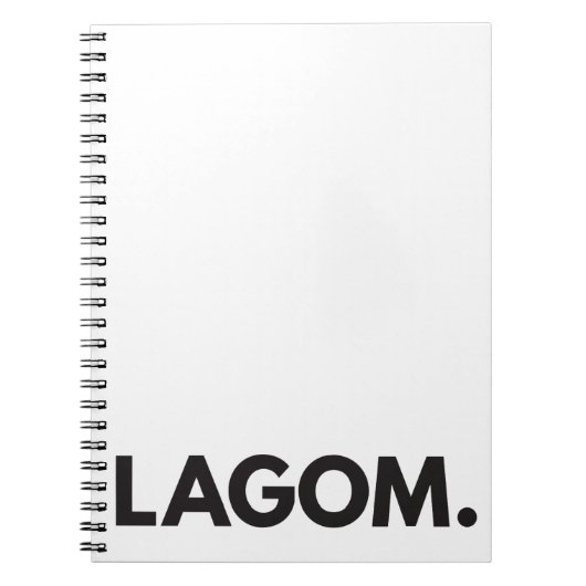 LAGOM. Carnet (Devant)