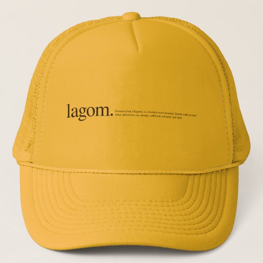 Lagom Definition Trucker Hat Pet (Voorkant)