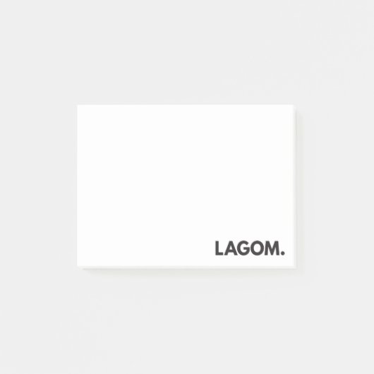 LAGOM. Post-It (Devant)