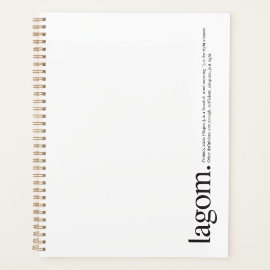 LagomWiki Zwart-wit Planner (Voorkant)