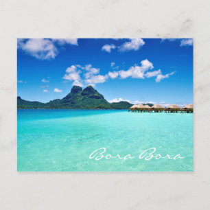 Lagon bleu à Mt Otemanu Bora Bora Carte postale