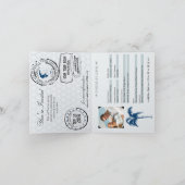 Lagonisi Griekenland Paspoort Huwelijksuitnodiging (Binnen)