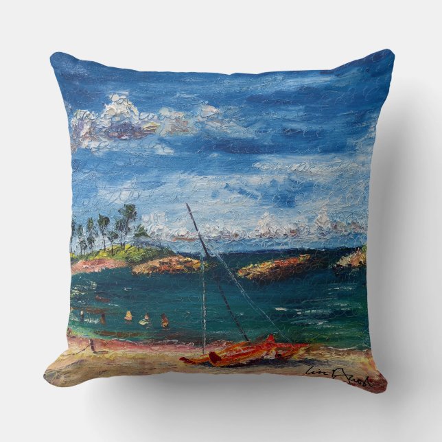 Lagoon 1, Aloha Morning Hawaii pillow Kussen (Voorkant)