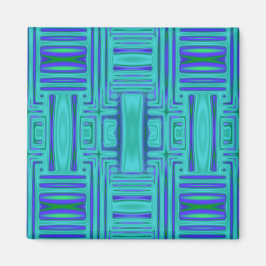 Lagoon Blue Geometric Magnet Magneet