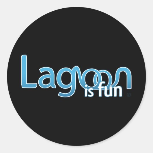 Lagoon is een Logo Ronde Sticker (Voorkant)
