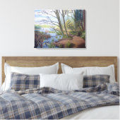 Lagoon Vancouver van het Lente Landschap Schildere Canvas Afdruk (Insitu (Slaapkamer))