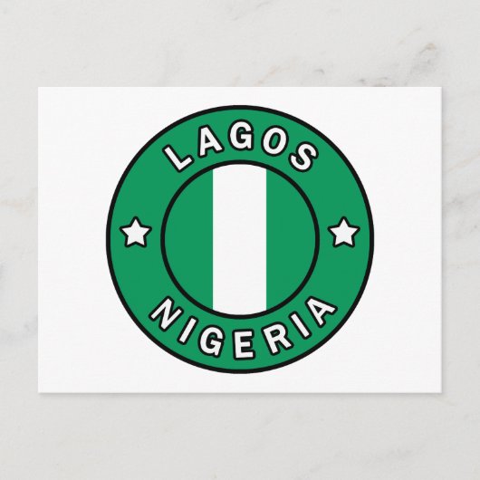 Lagos Nigeria Briefkaart (Voorkant)