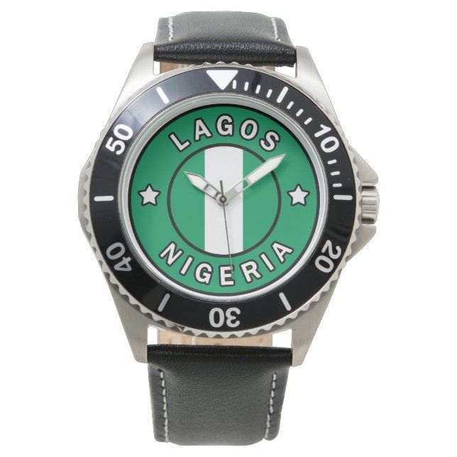Lagos Nigeria Horloge (Voorkant)