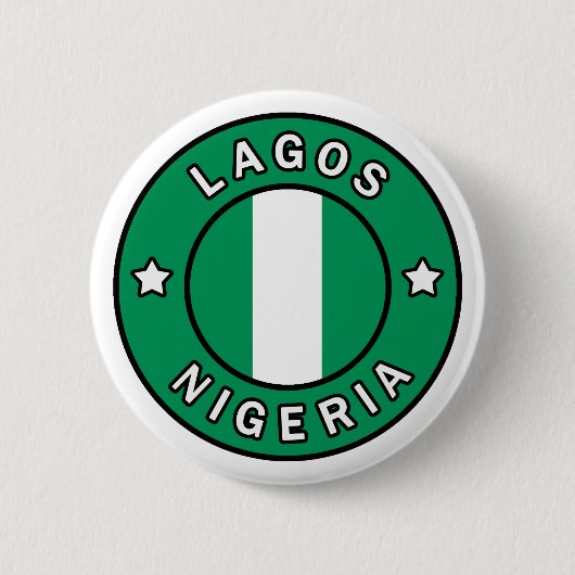 Lagos Nigeria Ronde Button 5,7 Cm (Voorkant)