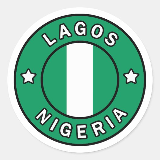 Lagos Nigeria Ronde Sticker (Voorkant)