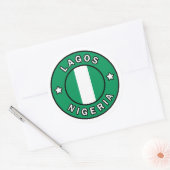 Lagos Nigeria Ronde Sticker (Envelop)