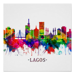 Lagos Nigeria Skyline Perfect Poster