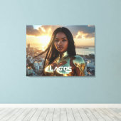 LAGOS - NIGERIA - SUPERHERO CANVAS AFDRUK (Insitu (Houten vloer))