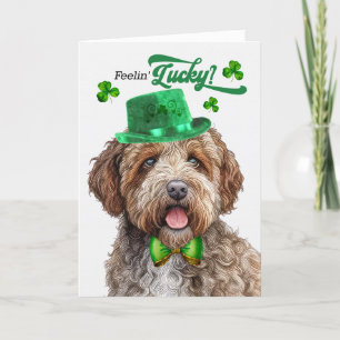Lagotti Dog Feelin' Lucky St Patrick's Day Feestdagen Kaart