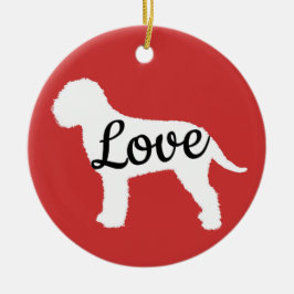 Lagotto Love wit en zwart Keramisch Ornament