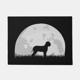 Lagotto Romagnolo Dog Full Moon Silhouette Deurmat