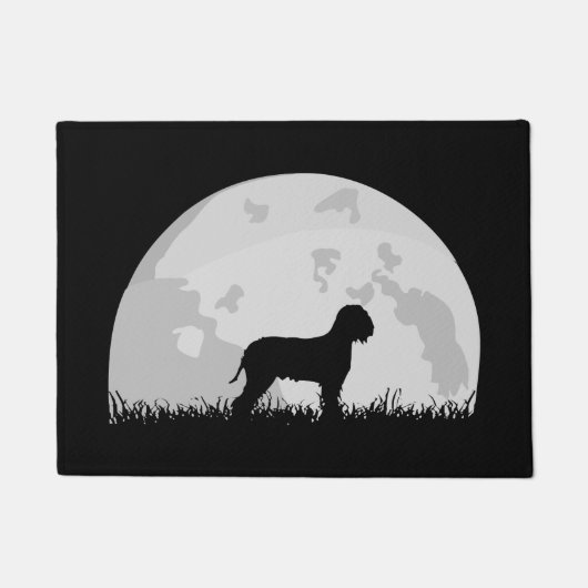 Lagotto Romagnolo Dog Full Moon Silhouette Deurmat (Voorkant)