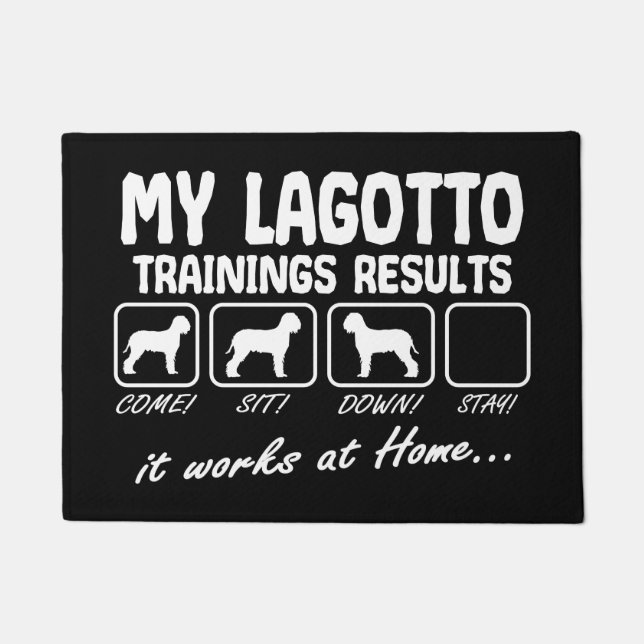 Lagotto Romagnolo Dog Trainings Results Funny Deurmat (Voorkant)
