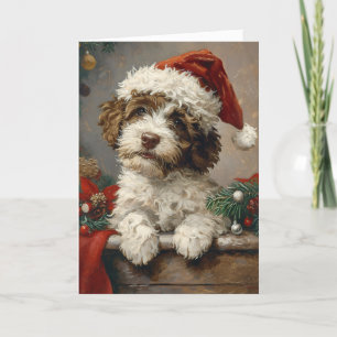 Lagotto Romagnolo  gepersonaliseerde kerst Feestdagen Kaart