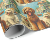 Lagotto Romagnolo Illustratie Cadeaupapier (Rol Hoek)