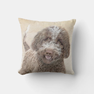 Lagotto Romagnolo Painting - Cute Original Dog Art Kussen