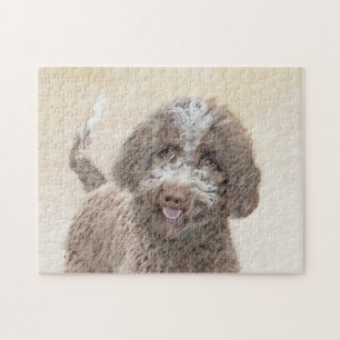 Lagotto Romagnolo Painting - Cute Original Dog Art Legpuzzel