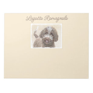 Lagotto Romagnolo Painting - Cute Original Dog Art Notitieblok
