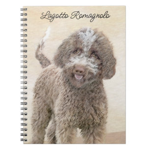 Lagotto Romagnolo Painting - Cute Original Dog Art Notitieboek