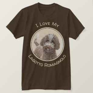 Lagotto Romagnolo Painting - Cute Original Dog Art T-shirt
