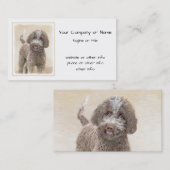 Lagotto Romagnolo Painting - Cute Original Dog Art Visitekaartje (Voorkant / Achterkant)