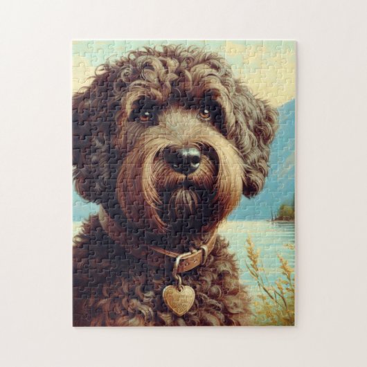  Lagotto Romagnolo schilderij Legpuzzel (Verticaal)