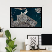 LaGuardia Airport New York Satellite Poster Map (Thuiskantoor)