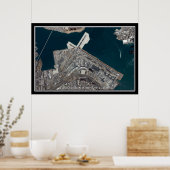 LaGuardia Airport New York Satellite Poster Map (Keuken)
