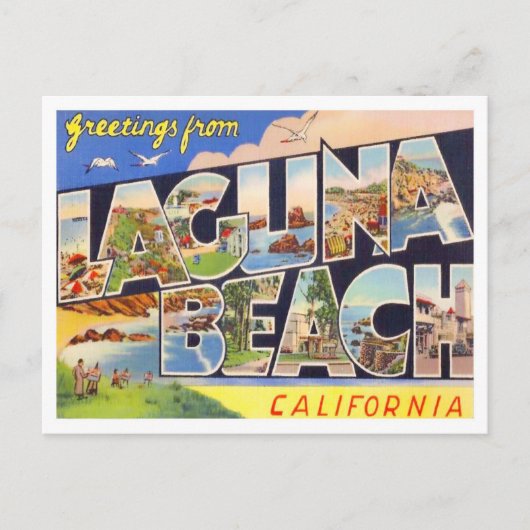 Laguna Beach, California  Big Letters Briefkaart (Voorkant)