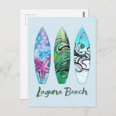 Laguna Beach California Surfboards Briefkaart (Voorkant / Achterkant)