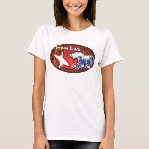 Laguna Beach California surfer golven kunsttank T-shirt