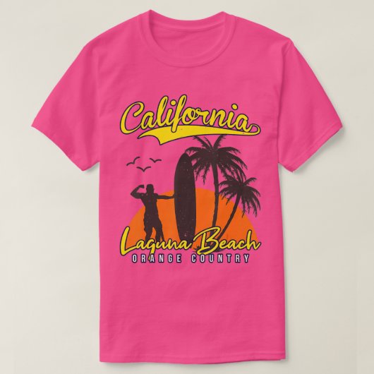 LAGUNA BEACH CALIFORNIA SURFET SURFET SURFER T-SHIRT (Design voorkant)