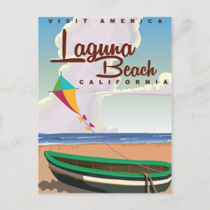 Laguna Beach California Vintage Travel Poster Briefkaart