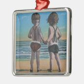 Laguna Beach, FL — Greetings from Scene w/Kinder Metalen Ornament (Links)