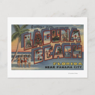 Laguna Beach, Florida - Grote letterscènes Briefkaart