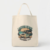 Laguna Beach Retro Vignet Tote Bag (Voorkant)