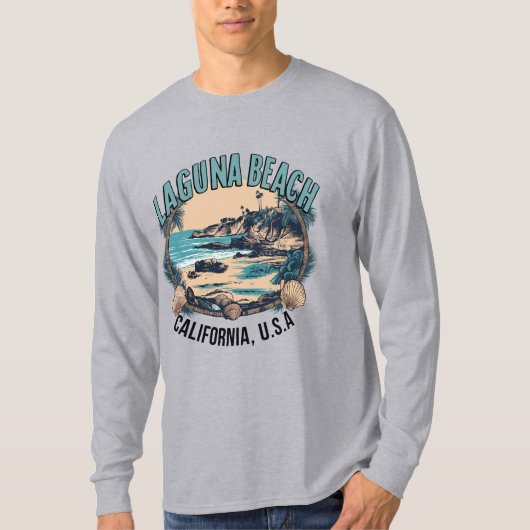Laguna Beach Retro Vignette T-shirt (Voorkant)