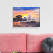 Laguna Beach Sunset Canvas Afdruk (Insitu (Woonkamer))