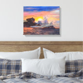 Laguna Beach Sunset Canvas Afdruk (Insitu (Slaapkamer))