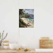Laguna Beach Waterverf Art Print Poster (Keuken)